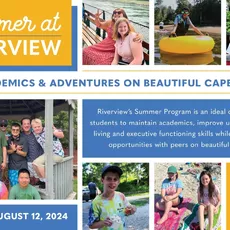 Summer at Riverview offers programs for three different age groups: Middle School, ages 11-15; High School, ages 14-19; and the Transition Program, GROW (Getting Ready for the Outside World) which serves ages 17-21.⁠
⁠
Whether opting for summer only or an introduction to the school year, the Middle and High School Summer Program is designed to maintain academics, build independent living skills, executive function skills, and provide social opportunities with peers. ⁠
⁠
During the summer, the Transition Program (GROW) is designed to teach vocational, independent living, and social skills while reinforcing academics. GROW students must be enrolled for the following school year in order to participate in the Summer Program.⁠
⁠
For more information and to see if your child fits the Riverview student profile visit 8ucl2m.com/admissions or contact the admissions office at admissions@8ucl2m.com or by calling 508-888-0489 x206